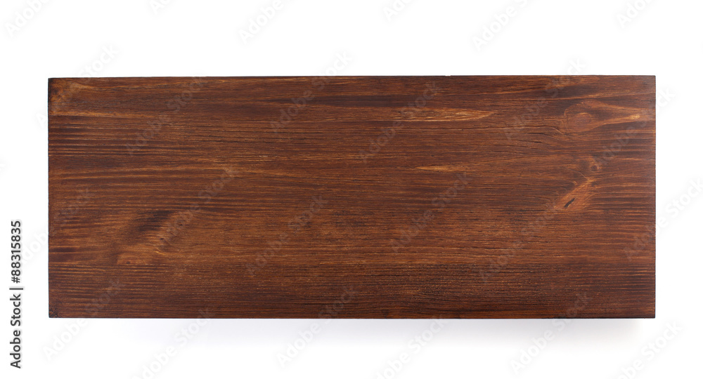 wooden board isolated on white