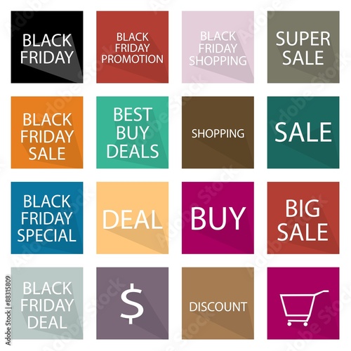 Set of 16 Black Friday Banner for Special Price Products © Iamnee