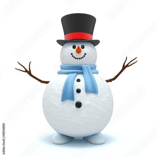 Canvas Print Cute snowman