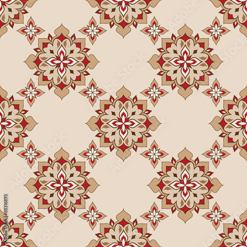 Vintage seamless texture on beige background.