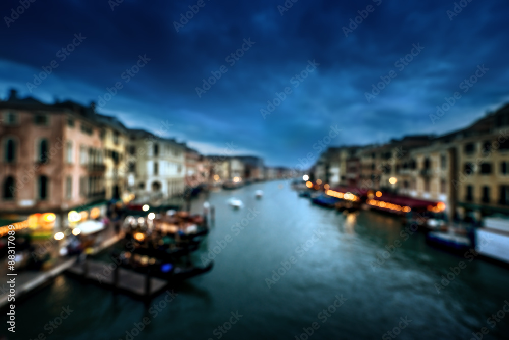 bokeh of Grand Canal, Venice, Italy