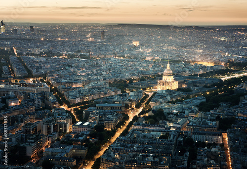 Panorama of Paris, France