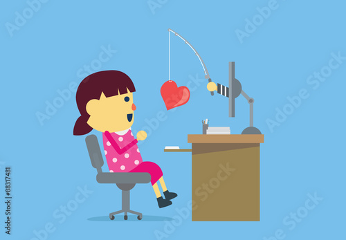Girl have been online deception from cyber criminals with love on hook 