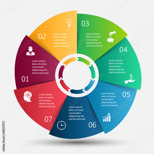 Vector circle infographic.