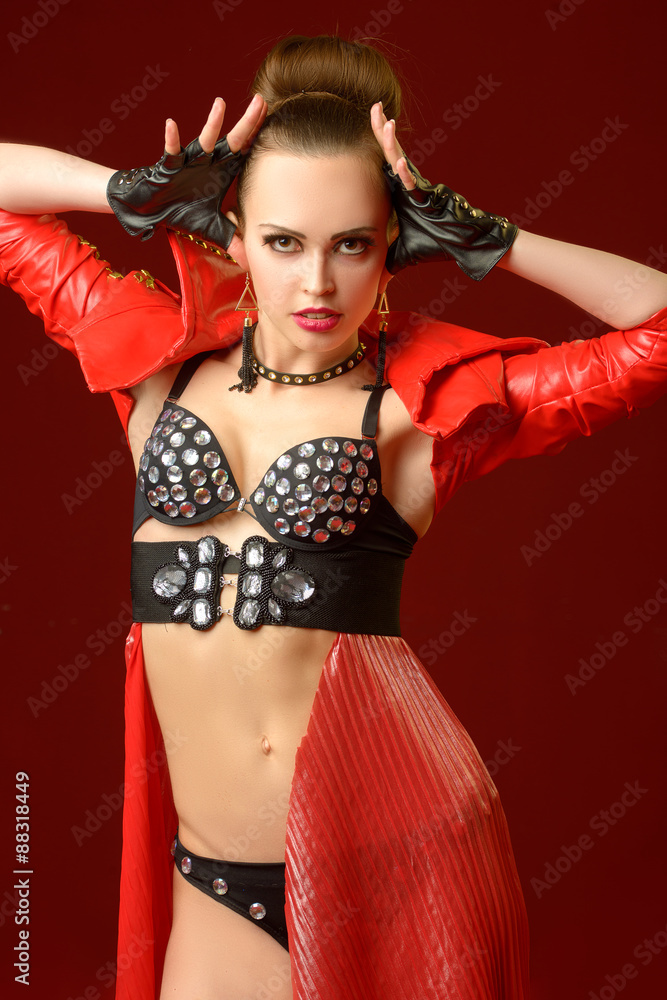 girl in a red leather jacket and gloves
girl in a red leather jacket and gloves
