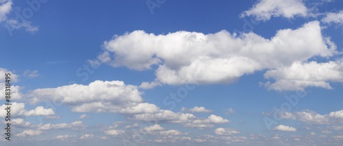 Cumulus clouds, blue sky, summer, Germany