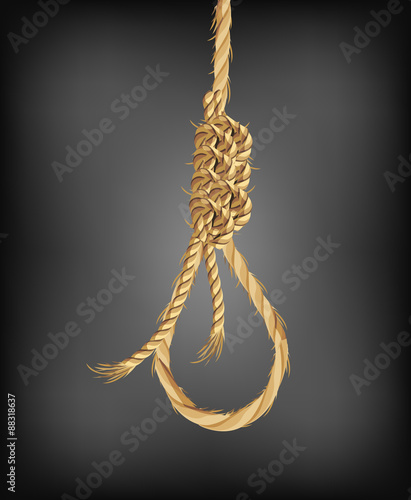 Old rope noose hangman