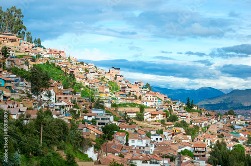 Tablou pe pânză Cityscape of Cusco in Peru