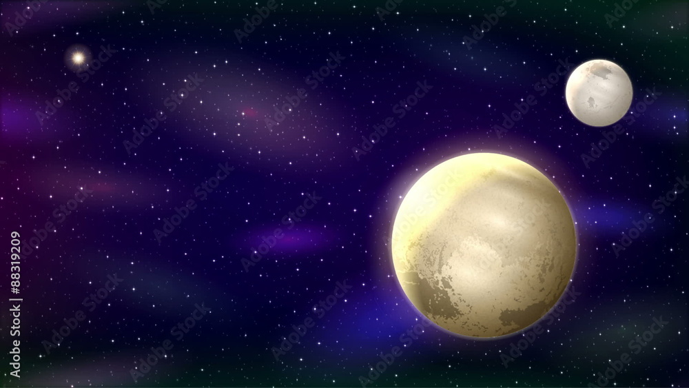 Planet Pluto, Seamless Loop Planet Pluto, Seamless Loop