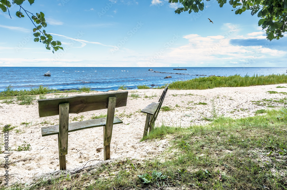 Coastal landscape, sandy beach of the Baltic Sea, Kaltene, Latvia Coastal landscape, sandy beach of the Baltic Sea, Kaltene, Latvia