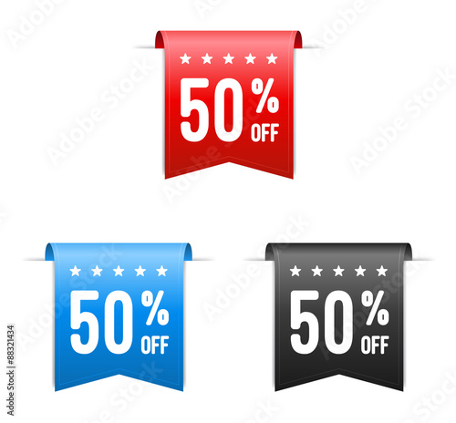 50% Off Offer Labels