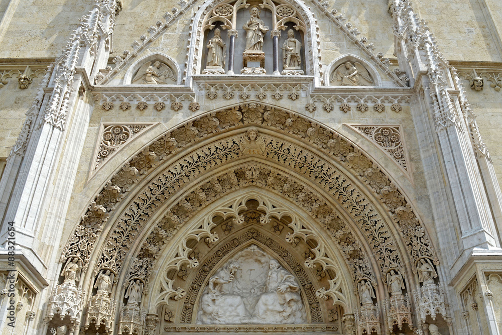 Portal of Zagreb cathedral, Zagreb,Croatia