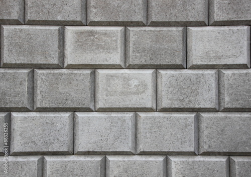 Simple Horizontal Grey Concrete Brick Closeup Background