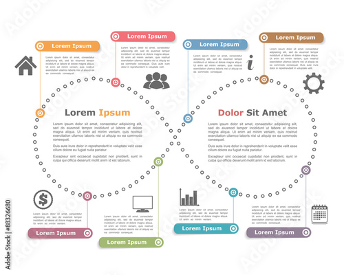 Design Template with Infinity Shape