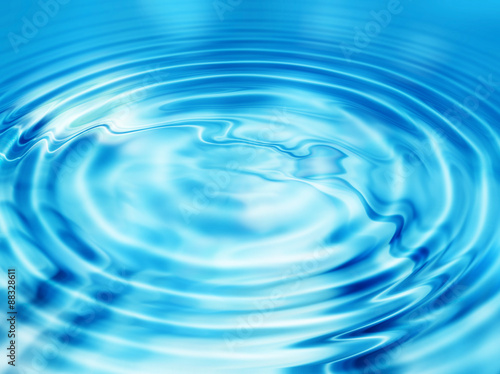 Water ripples blue abstract background