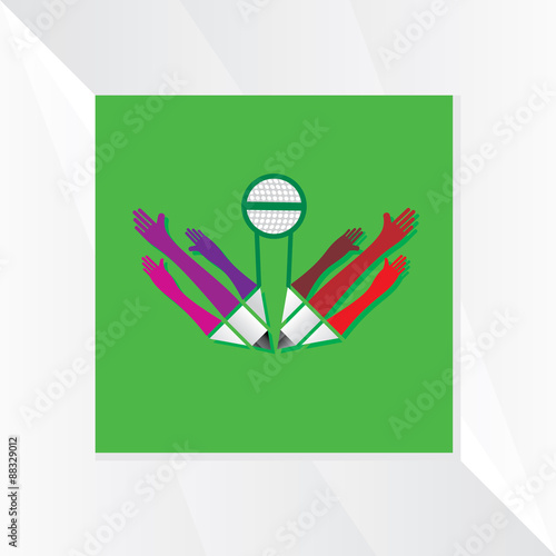 creative hand like pencil icon vector 