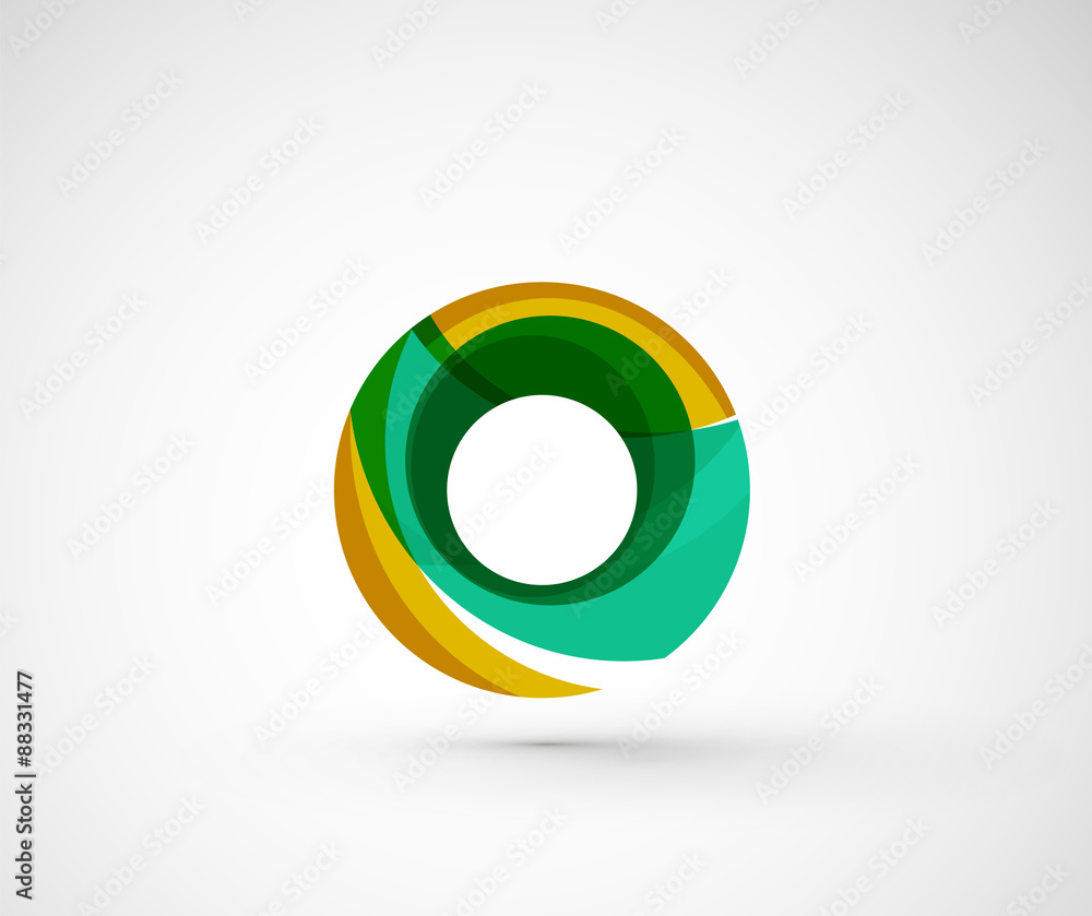 Abstract geometric company logo ring, circle Abstract geometric company logo ring, circle
