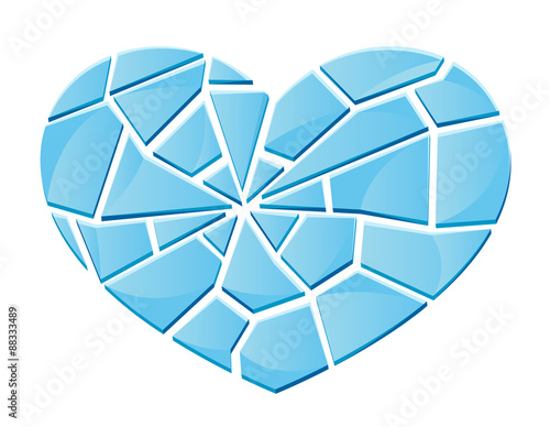 Glass broken heart