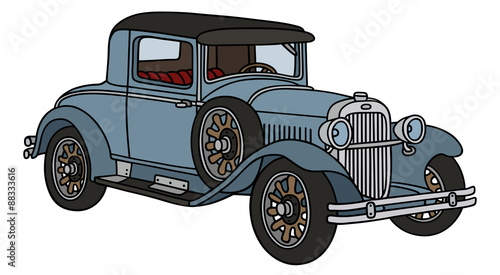 Vintage car / hand drawing, vector illustration