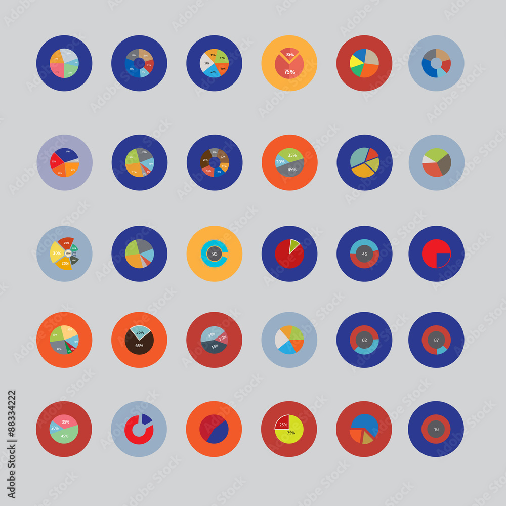 The set is round . Items for business, statistics and reports. The set is round . Items for business, statistics and reports.