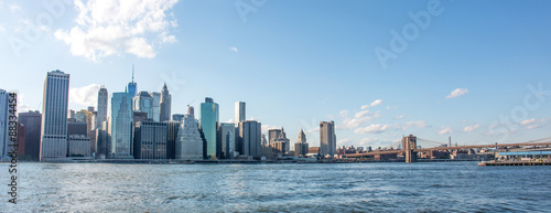 Panoramic View Manhattan Skyline and Brooklyn Bridge  © pixs:sell