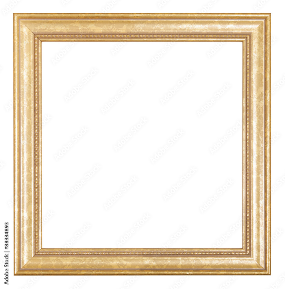 Fototapeta premium square golden wooden picture frame
