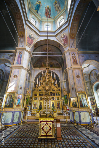 Inside the Russian Orthodox Church building in the center of Comrat capital republic of Gagauzia, Moldova photo