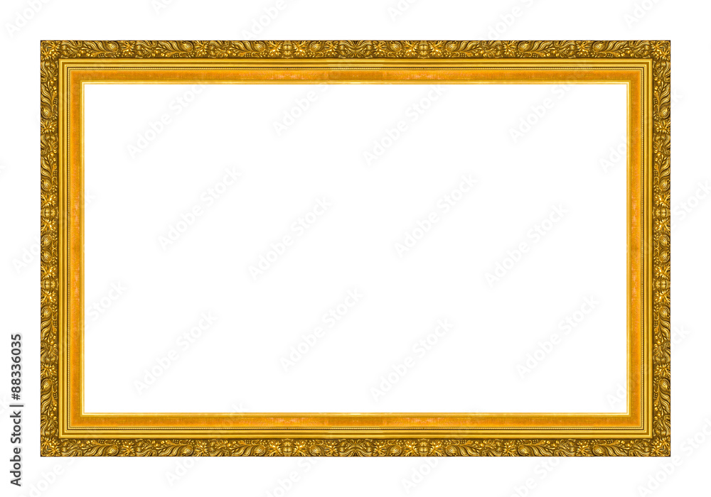 Fototapeta premium antique frame isolated on white background