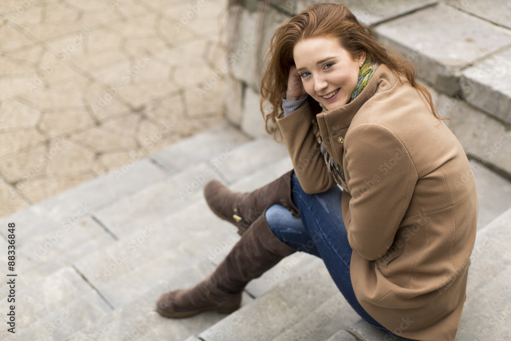 Young red hair woman