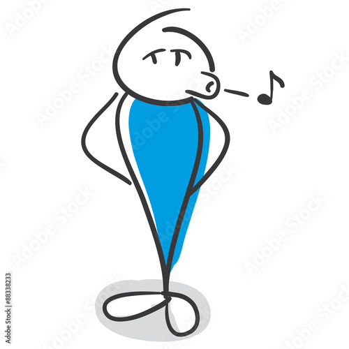 Stick Figure Series Blue