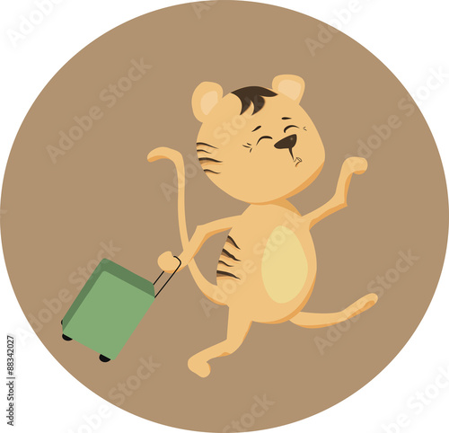 чемодан кот