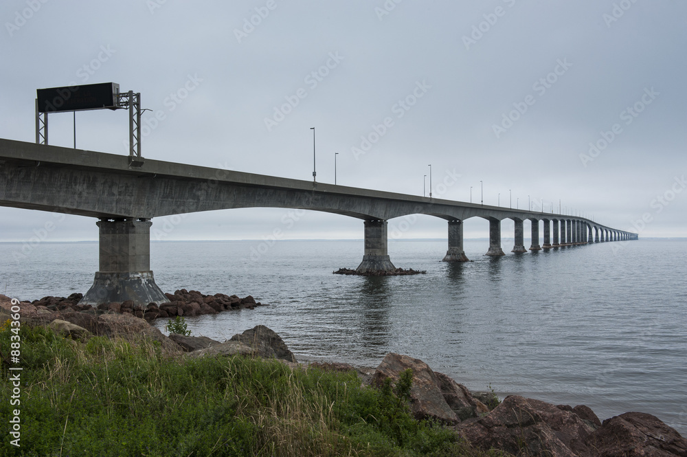 Confederation Bridge linking New Brunswick with Prince Edward Island, Canada Confederation Bridge linking New Brunswick with Prince Edward Island, Canada