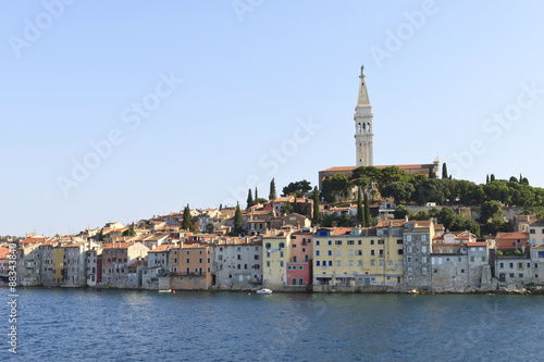 Wallpaper Mural Church of St. Euphemia and Old Town from the sea on a summer's early morning, Rovinj (Rovigno) peninsula, Istria, Croatia Torontodigital.ca