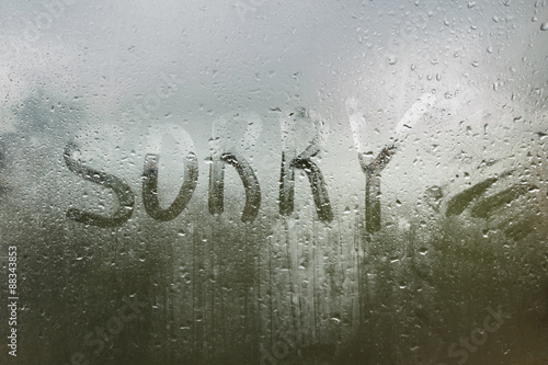 Raindrops on glass. Sorrow.