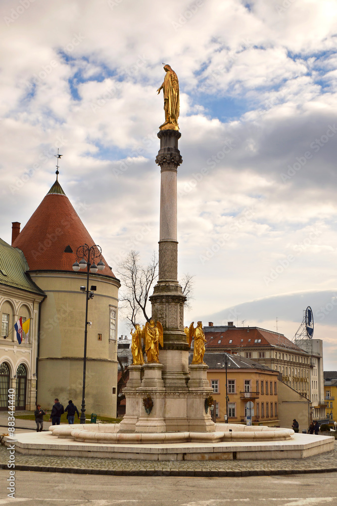 Holy Mary column in front of the Zagreb cathedral, Croatia