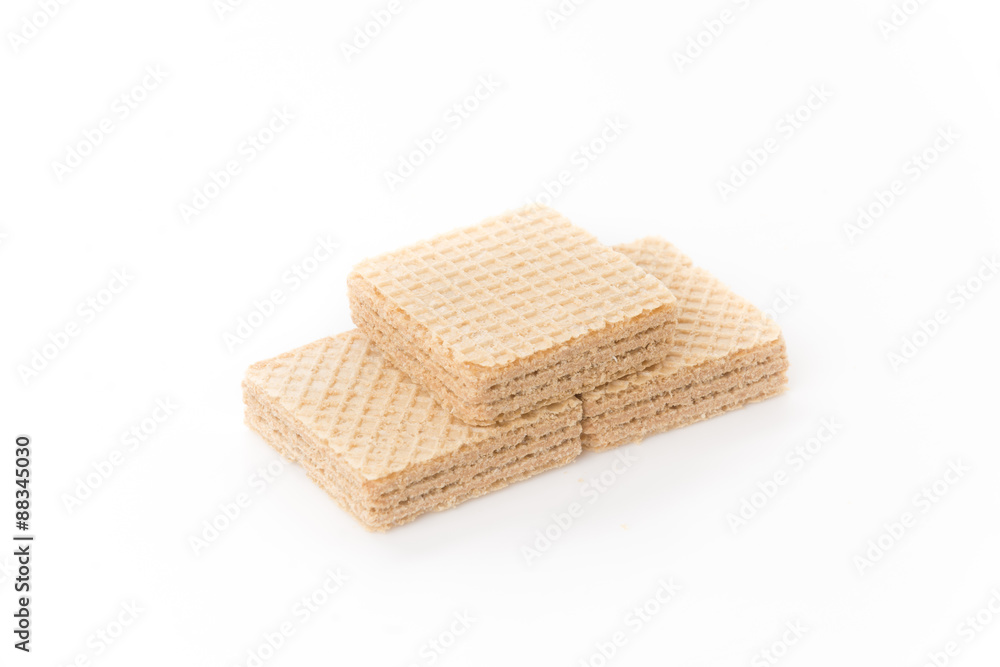 coffee wafer on white background coffee wafer on white background