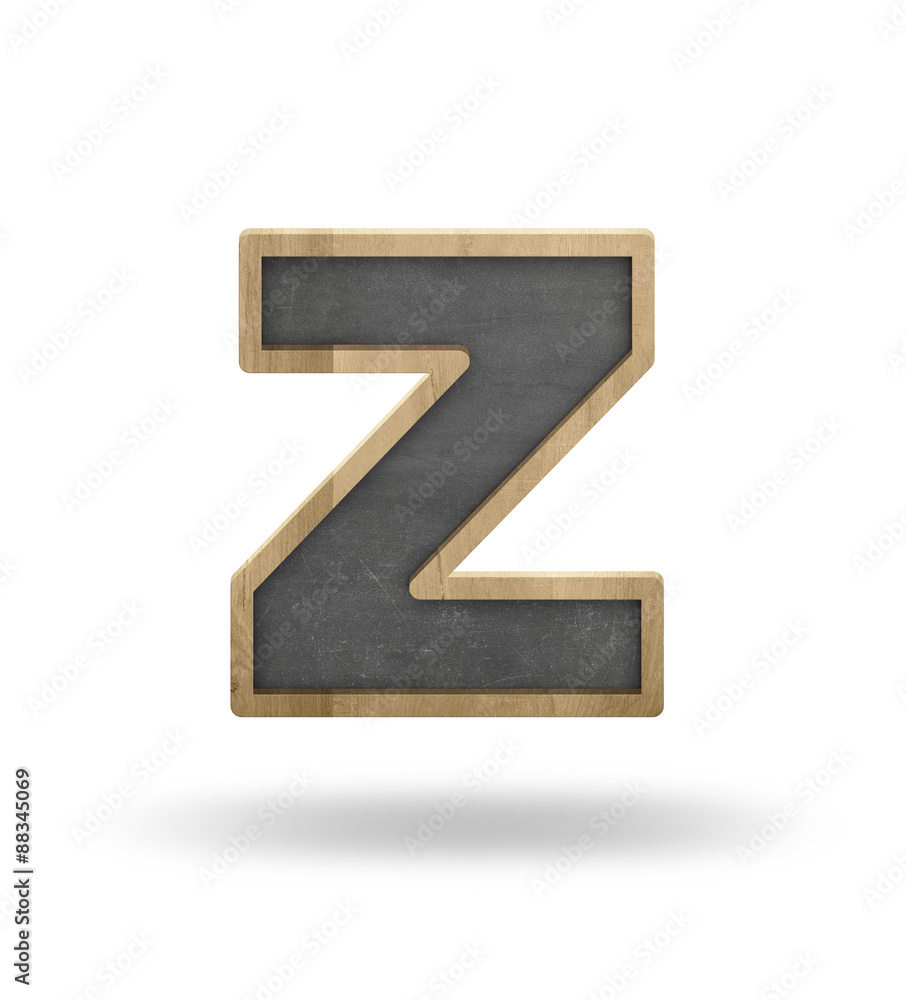 Black blank letter z shape blackboard Black blank letter z shape blackboard