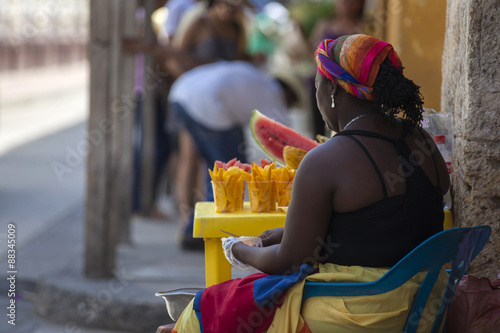 Vendedora de Frutas en Cartagena