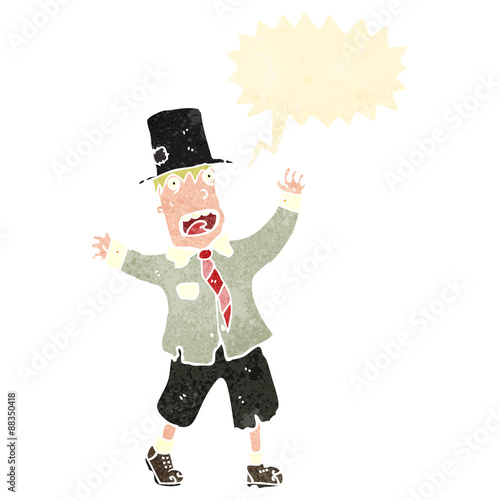 retro cartoon crazy hobo man