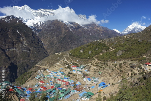 Namche Bazaar, Nepal, Himalayas photo