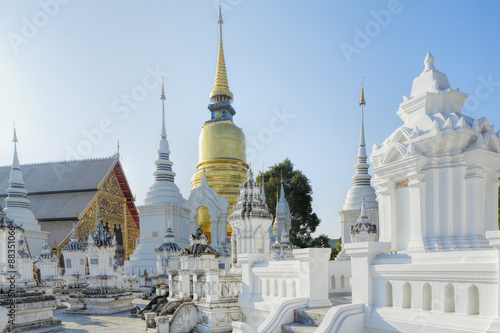 Chedis (stupas) at the temple of Wat Suan Dok, Chiang Mai photo