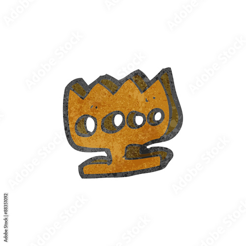 retro cartoon brass knuckles