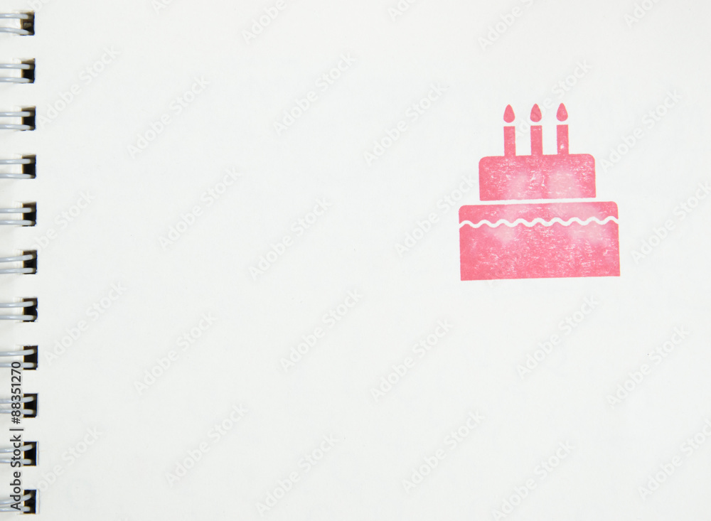 Series of rubber stamp icon on  blank  paper