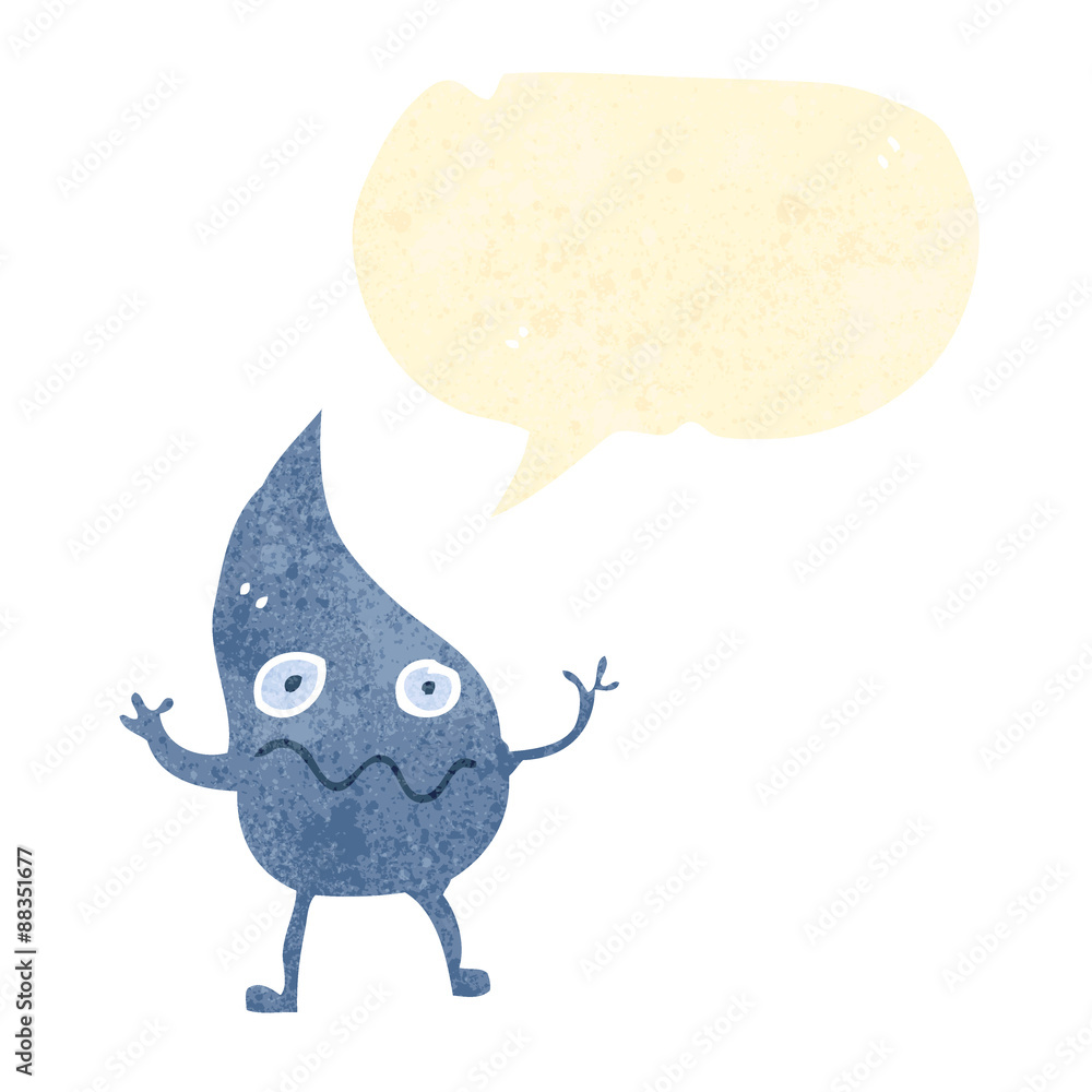 retro cartoon rain drop retro cartoon rain drop
