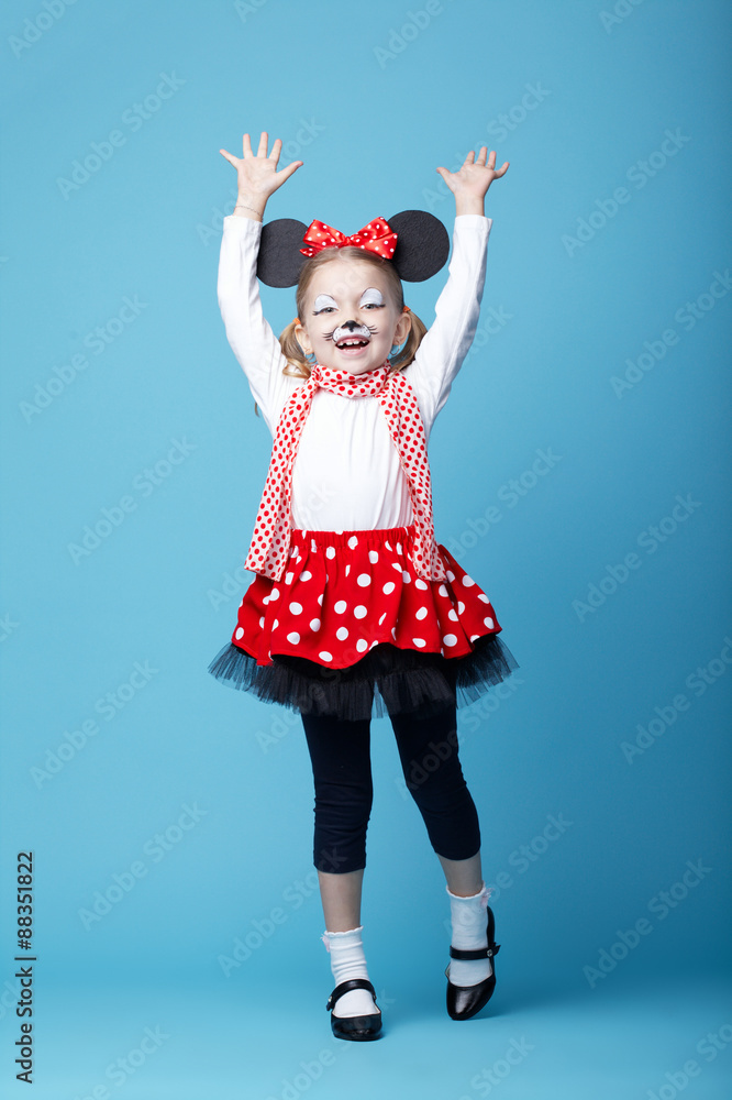 little girl with mouse mask little girl with mouse mask