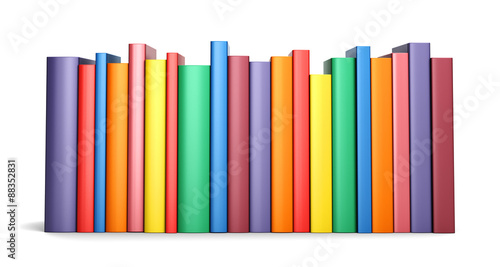 Color books in line isolated on a white background