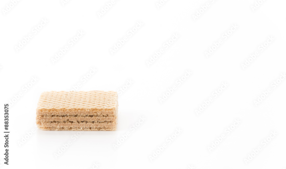 coffee wafer on white background coffee wafer on white background
