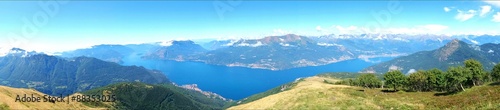 View of lake of Como from alpe Giumello
