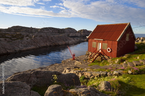 Wharf and shed, Lindesnes Fyr Lighthouse, Lindesnes, Vest-Agder