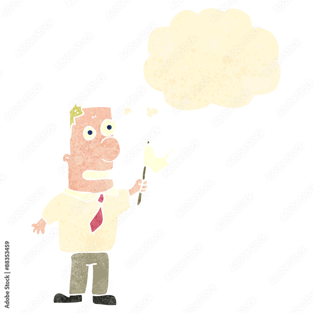 retro cartoon man with thought bubble retro cartoon man with thought bubble